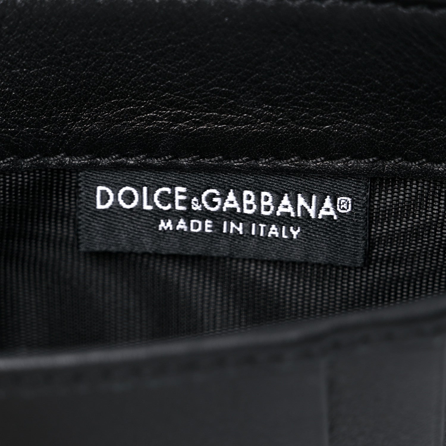 Dolce & Gabbana Calfskin Zip Card Holder Black 6 of 8