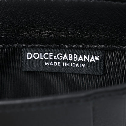 Dolce & Gabbana Calfskin Zip Card Holder Black 6 of 8