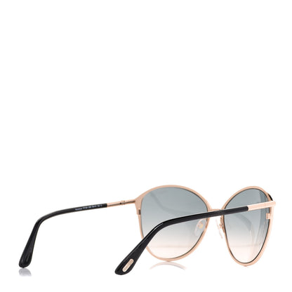Tom Ford Penelope Vintage Round Sunglasses TF320 Black 4 of 8