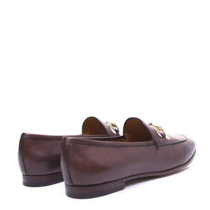 Gucci Calfskin Womens Jordaan Loafers 39.5 Fondente Brown 2 of 18