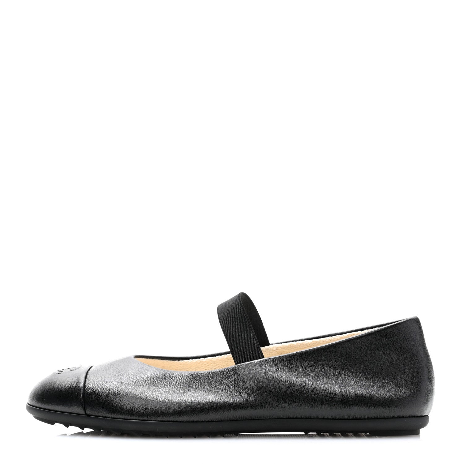 Chanel Lambskin Cap Toe CC Mary Jane Flats 40 Black 1 of 9