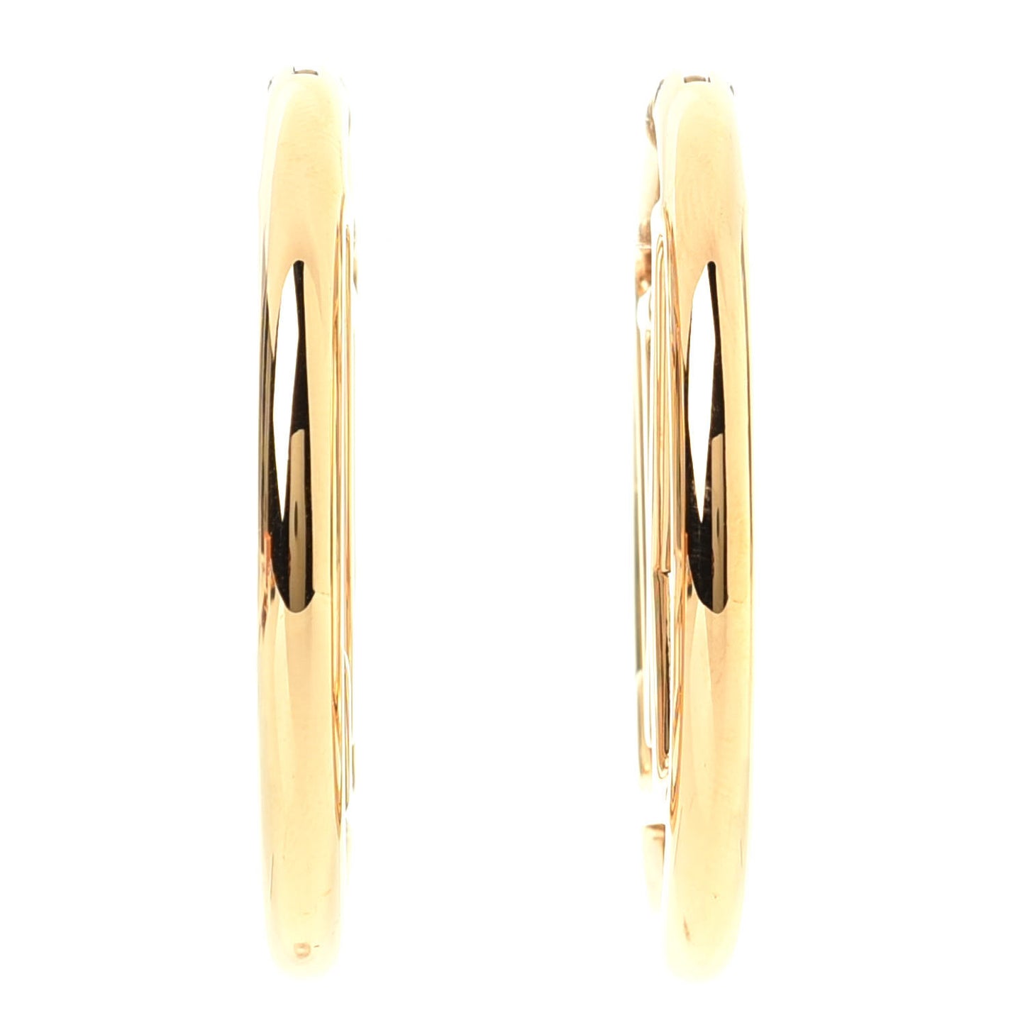 Metal Louise Hoop Earrings Gold