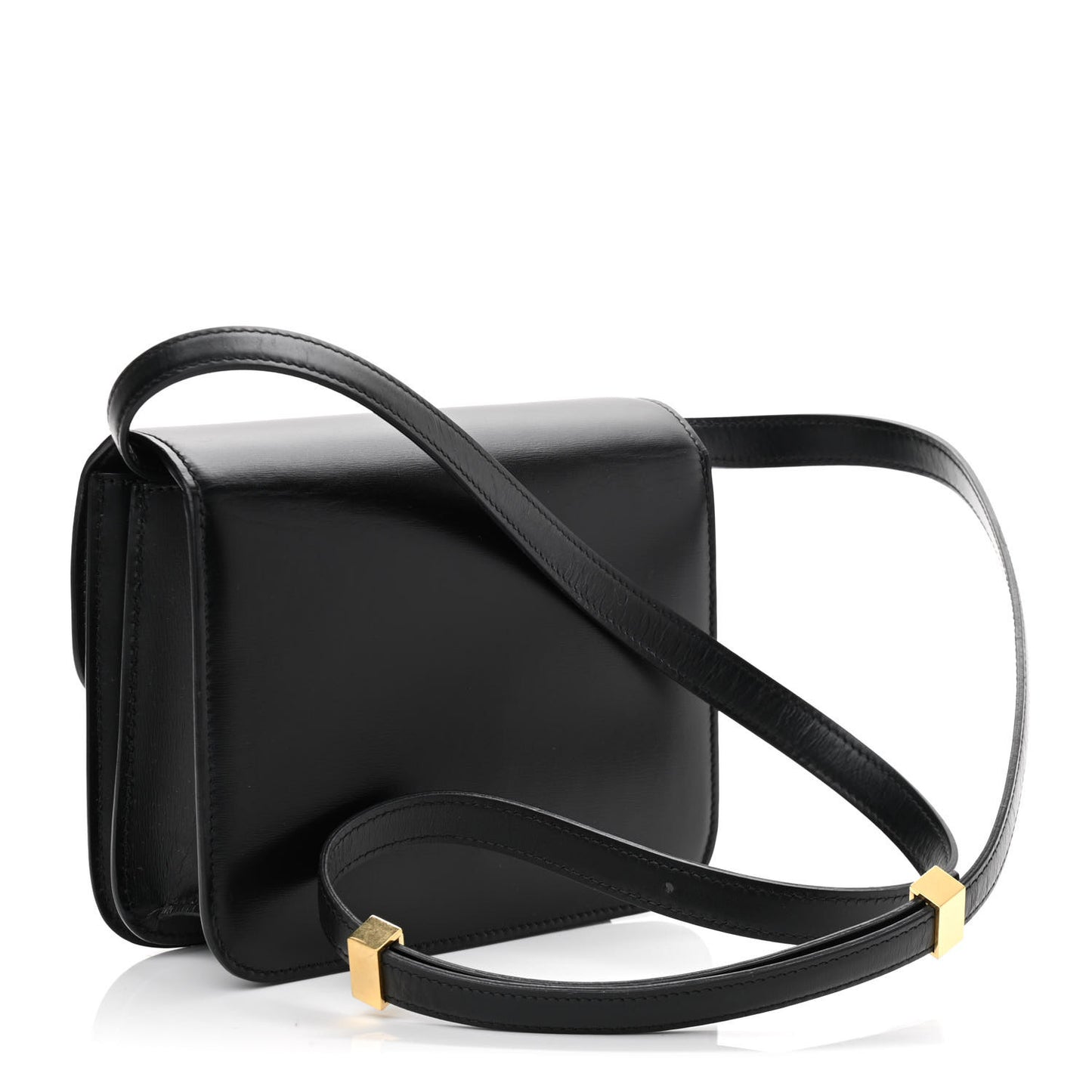 Box Calfskin Teen Classic Box Flap Bag Black