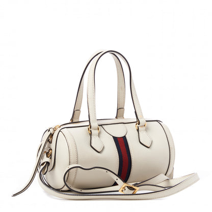 Gucci Textured Calfskin Ophidia Boston Bag Mystic White 2 of 8
