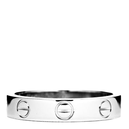 Cartier 18K White Gold 3.5mm LOVE Wedding Band Ring 50 5.25 1 of 5
