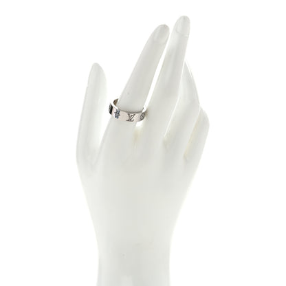 Louis Vuitton Brass Monogram Mosaic Ring M Silver 2 of 5