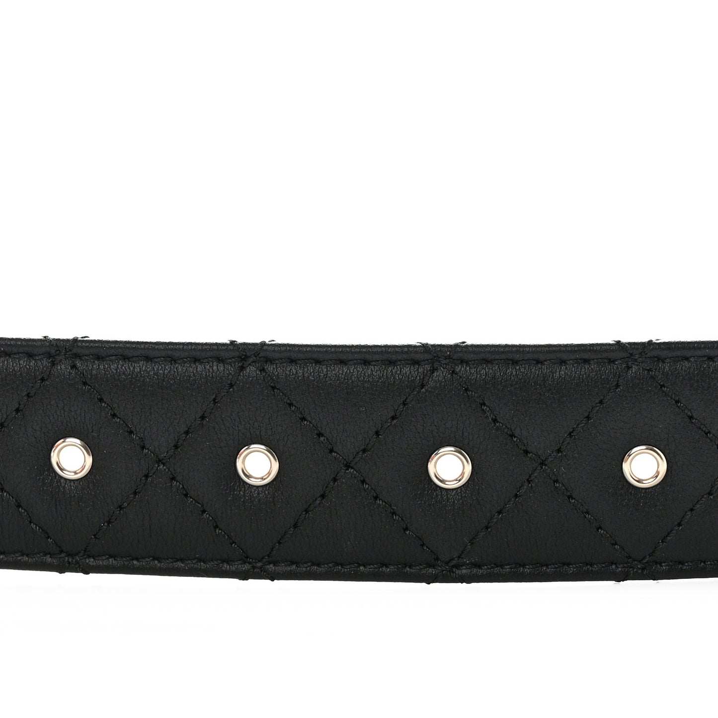 Calfskin Quilted CC Chain Belt 80 32 Black