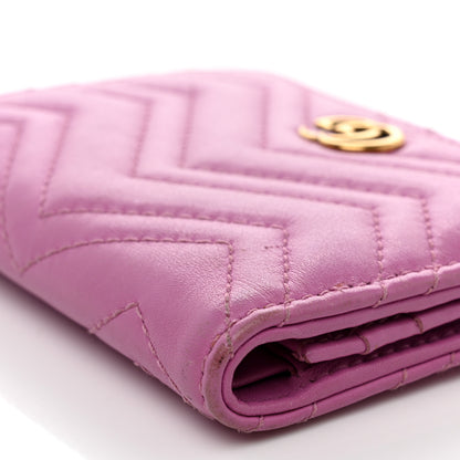Gucci Calfskin Matelasse GG Marmont Card Case Candy Mousse 11 of 12
