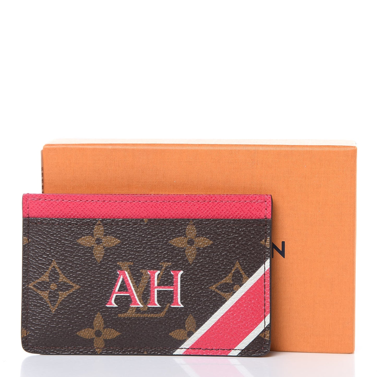 Monogram My LV Heritage Card Holder White Fuchsia