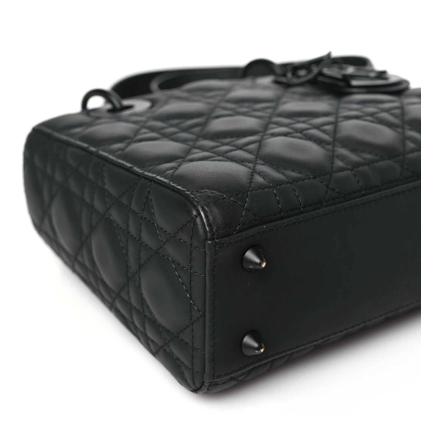 Ultra Matte Calfskin Cannage Small My ABCDior Lady Dior Black