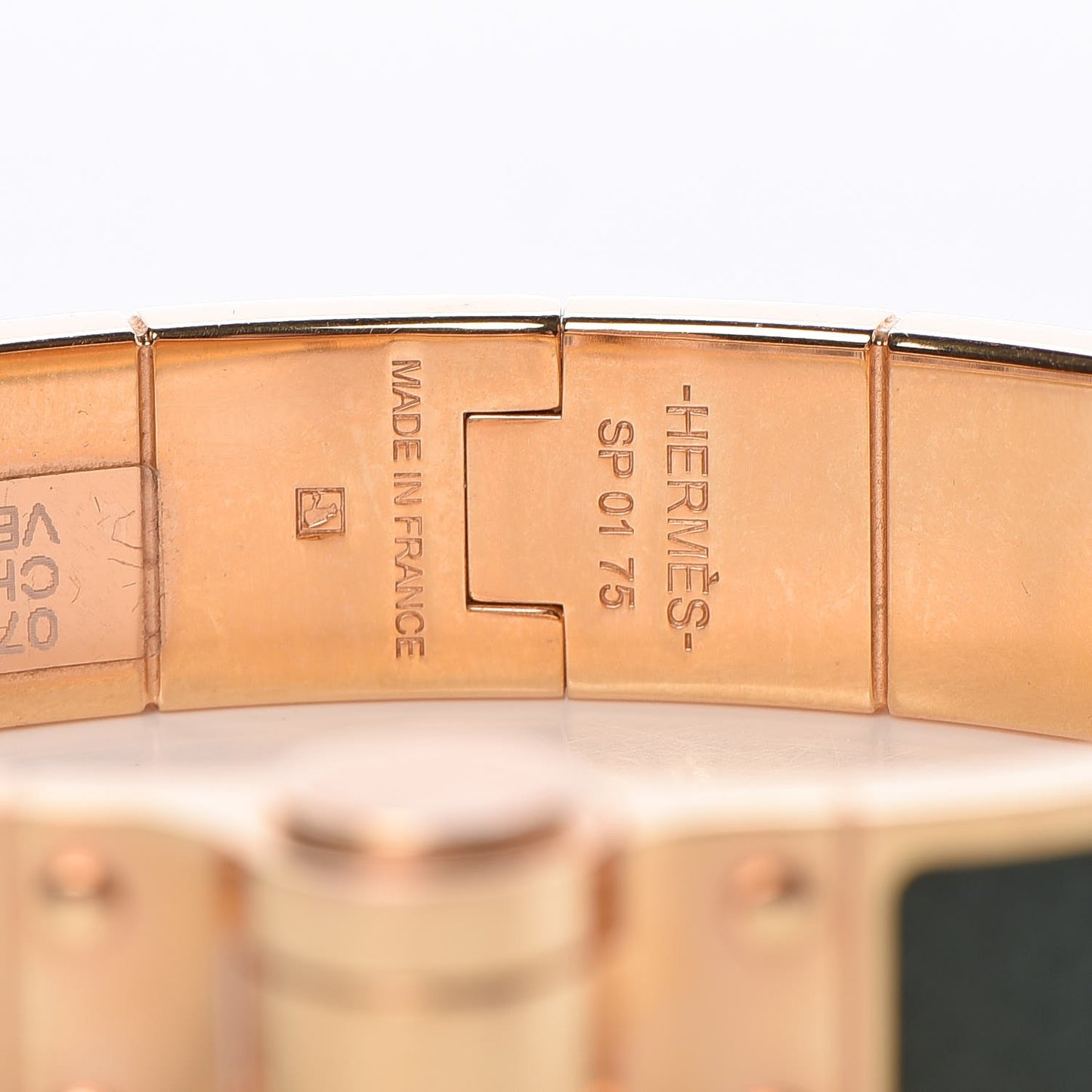 Epsom Charniere Narrow Hinged Bracelet S Vert Anglais