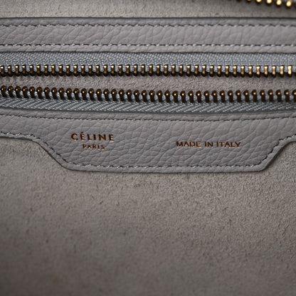 Celine Drummed Calfskin Micro Luggage Light Grey 7 of 11