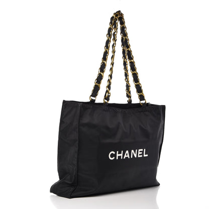 Chanel Canvas Chain Jumbo CC Tote Black 3 of 11