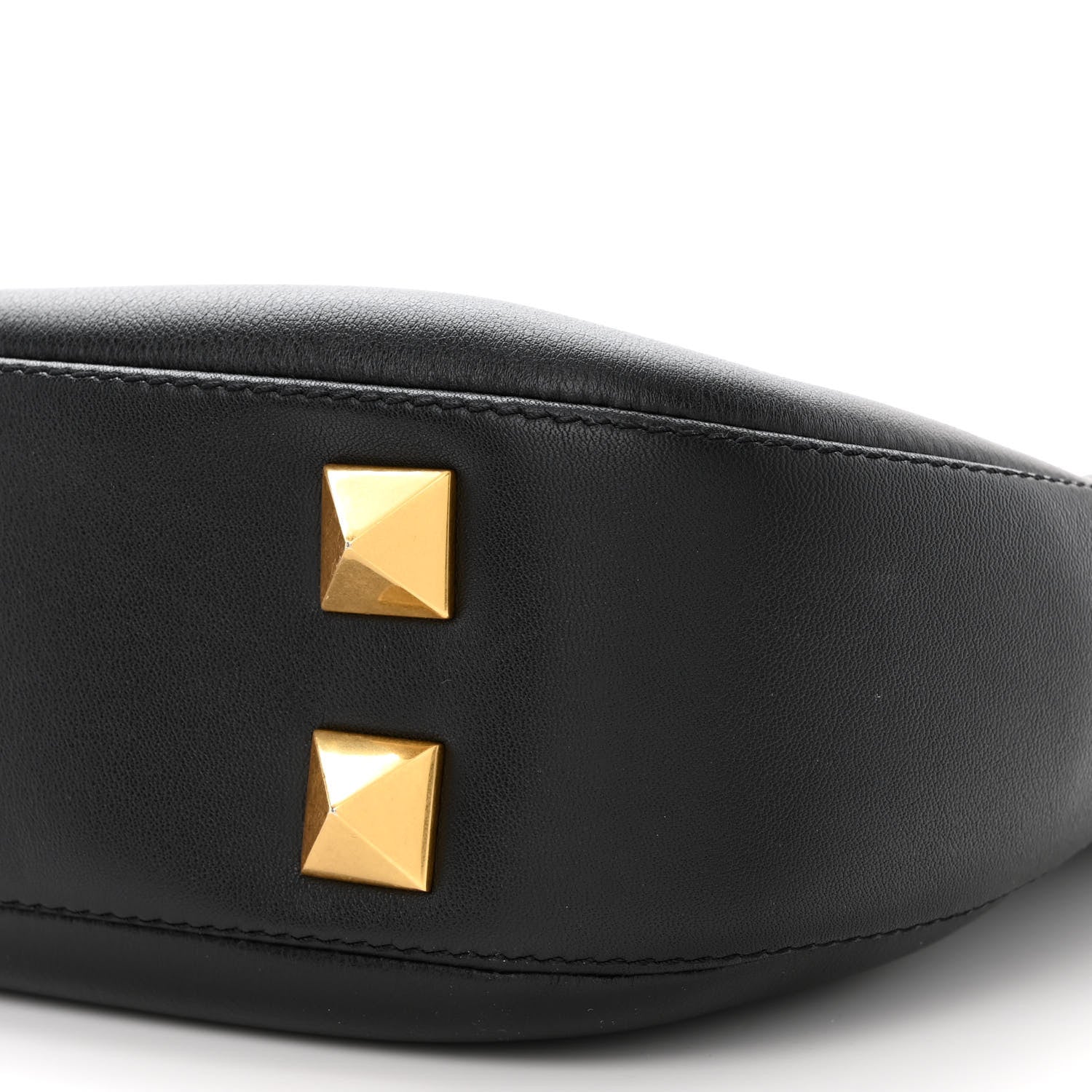 Valentino Garavani Calfskin Stud Sign Zip Hobo Black 9 of 9