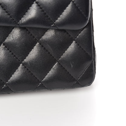 Chanel Lambskin Quilted East West Flap Black 10 of 17