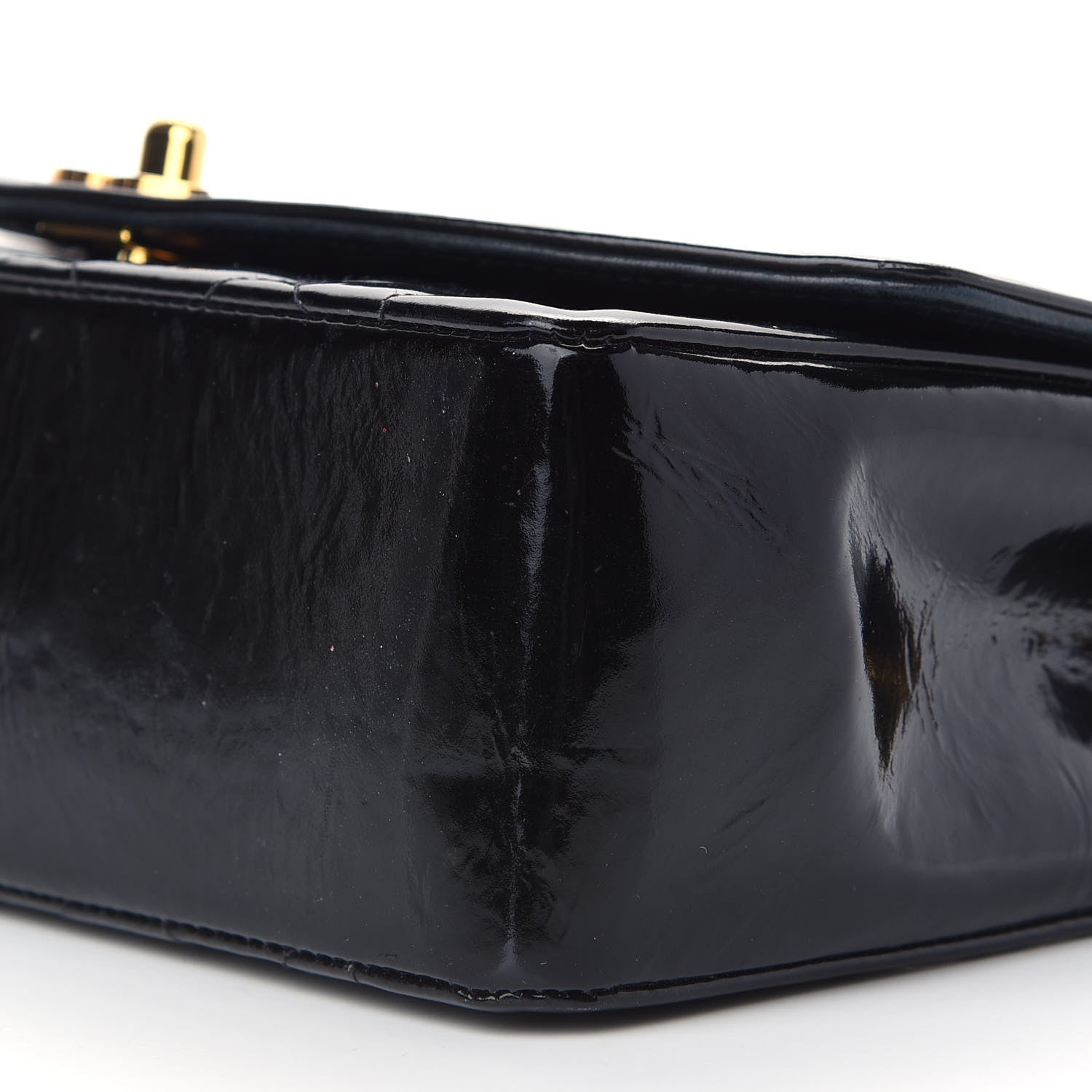 Chanel Patent Quilted Small Single Flap Bag Black 8 of 9