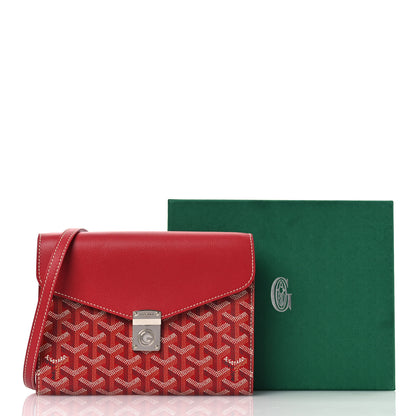 Goyard Goyardine Calfskin Chypre Wallet Pouch Red 11 of 11