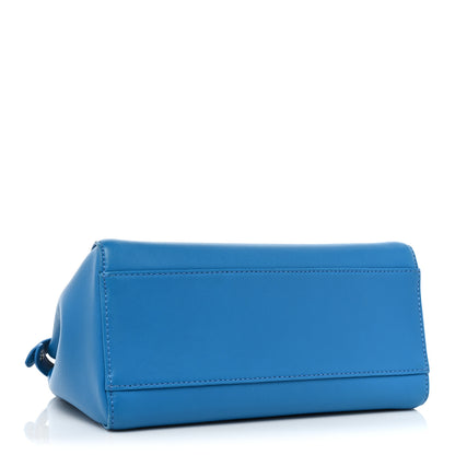 Fendi Nappa Colorblock Mini Peekaboo Iconic Satchel Blue Royal Papavero Cuoio 4 of 12