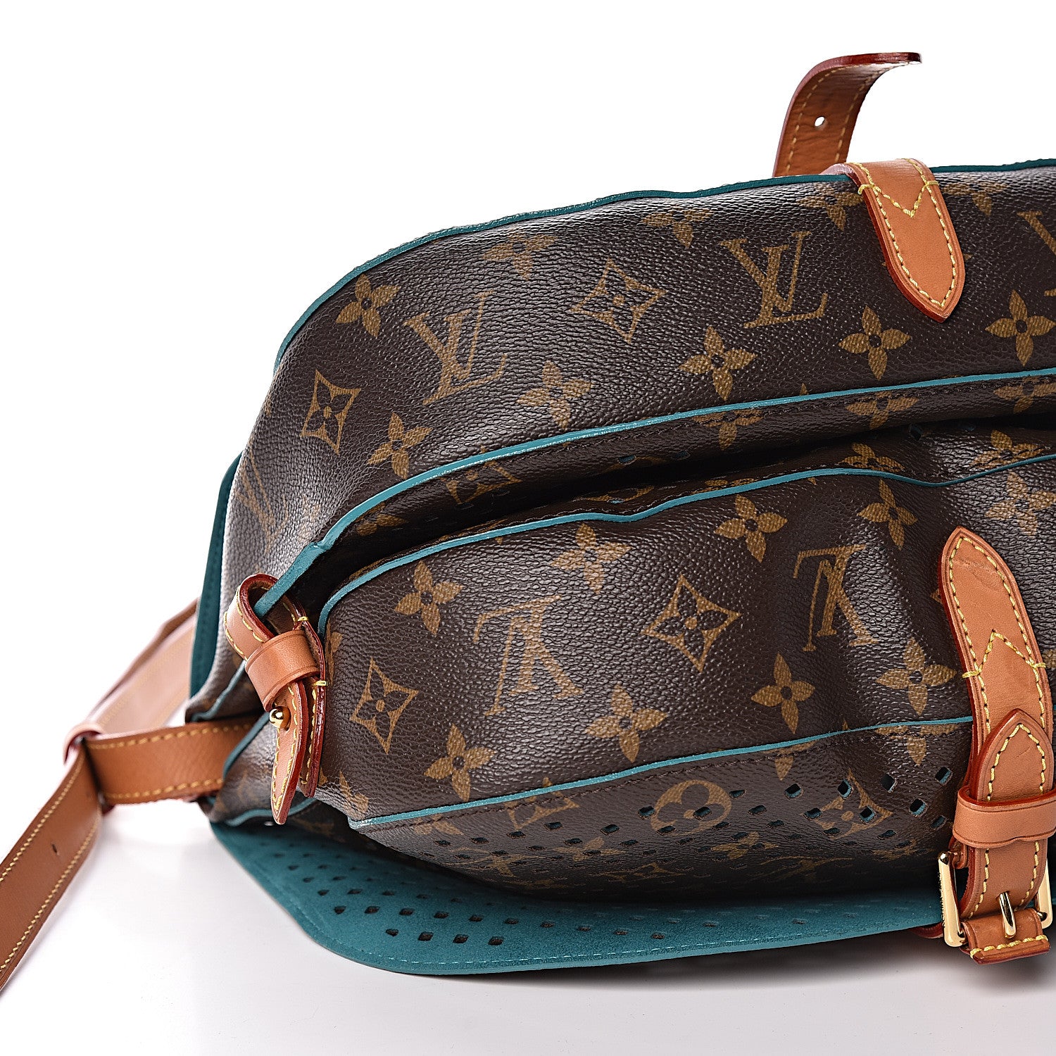 Louis Vuitton Monogram SC Flore Saumur Teal 8 of 11