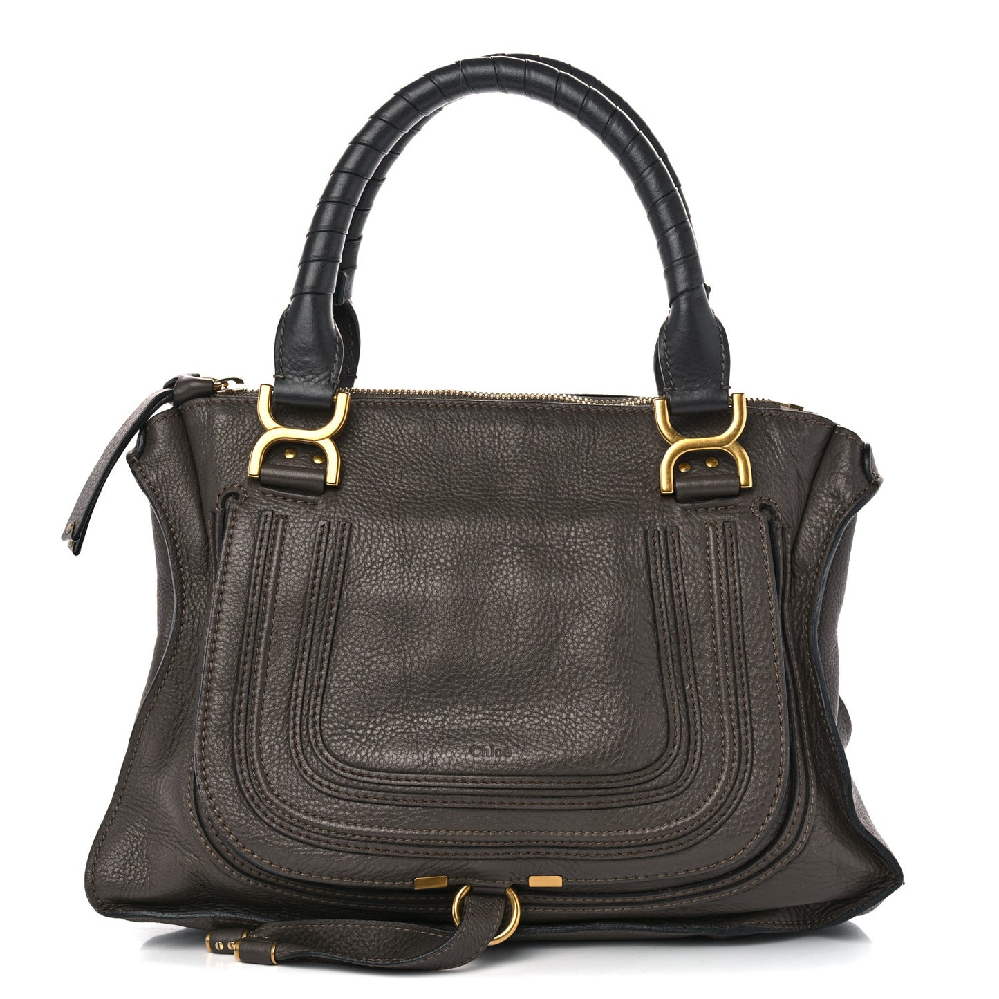 Calfskin Medium Marcie Satchel Baobab Green