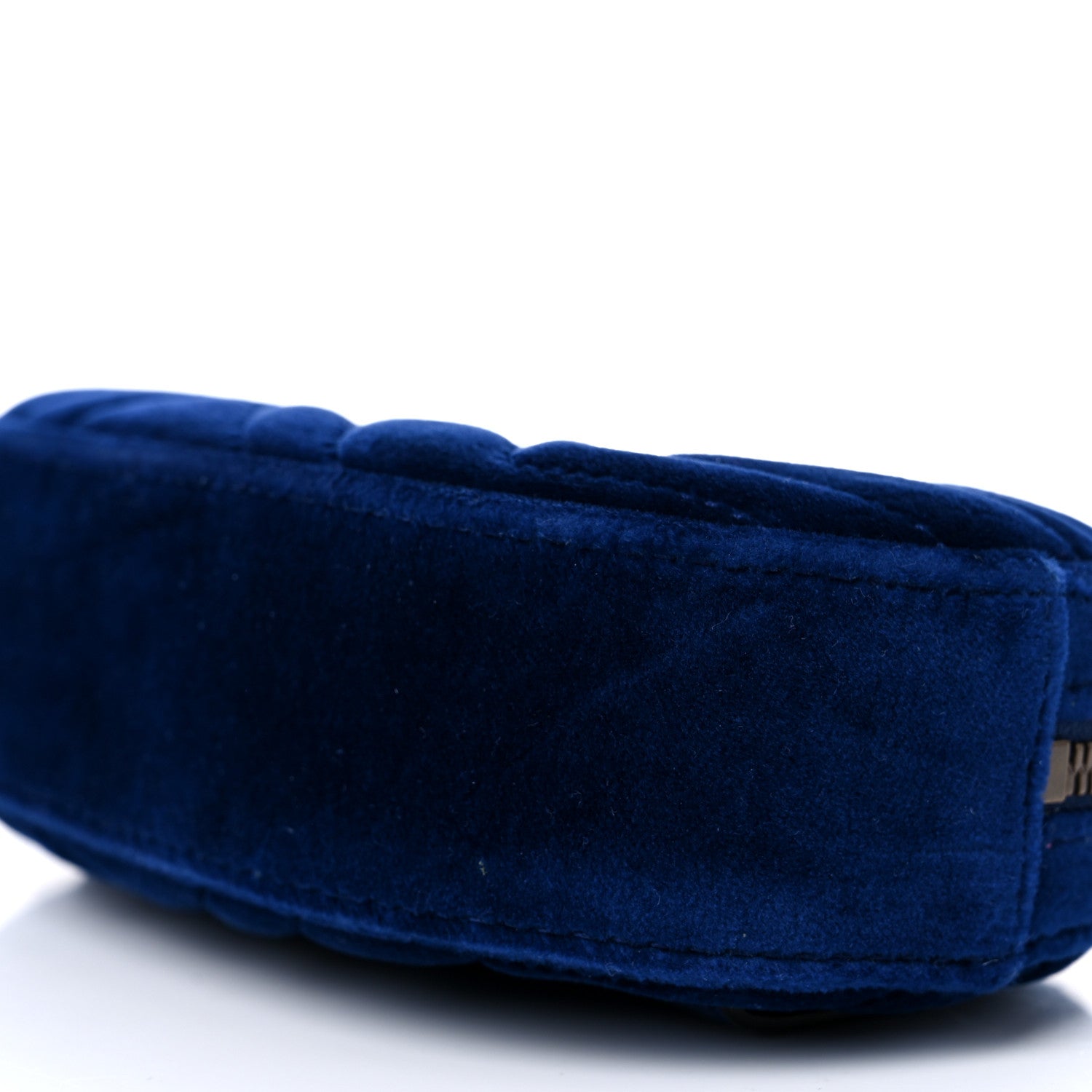 Gucci Velvet Matelasse GG Marmont Belt Bag 75 30 Cobalt Blue 8 of 12