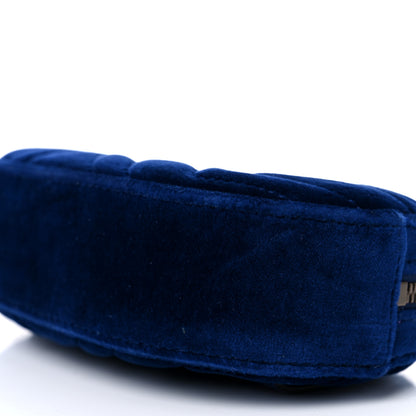 Gucci Velvet Matelasse GG Marmont Belt Bag 75 30 Cobalt Blue 8 of 12
