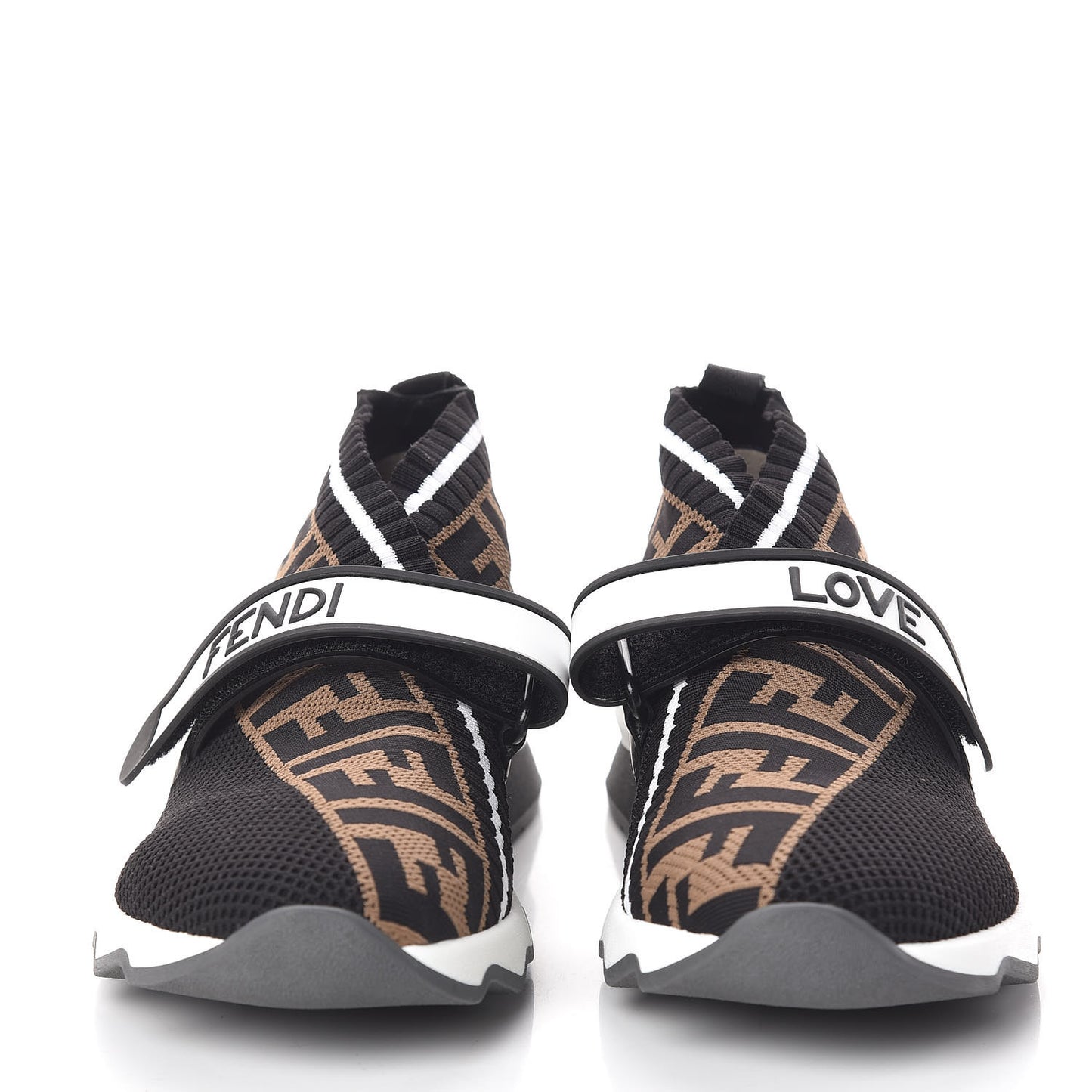 Stretch Yarn FF Stiff Band Rockoko Sneakers 39 Black White Tobacco