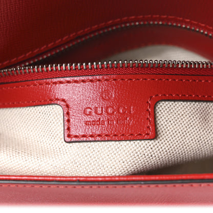 Gucci Demetra Small Horsebit 1955 Asymmetric Shoulder Bag New Cherry Red 6 of 10