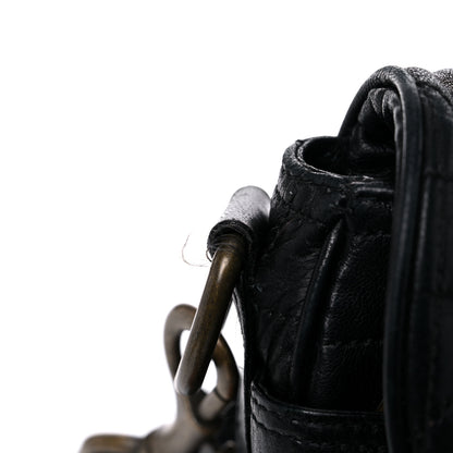 Christian Dior Lambskin Cannage Flap Messenger Bag Black 17 of 19
