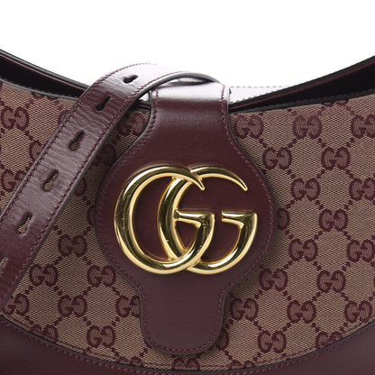 Gucci GG Monogram Calfskin Medium Arli Shoulder Bag Sahara Rubino Chardonnay 10 of 10