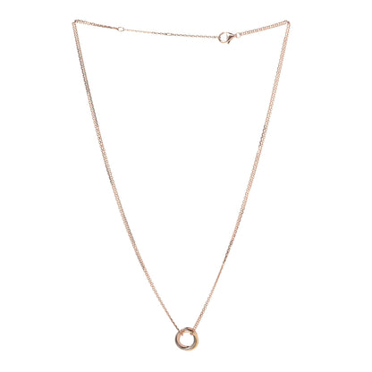 Cartier 18K Pink Yellow White Gold Trinity Double Chain Pendant Necklace 2 of 7