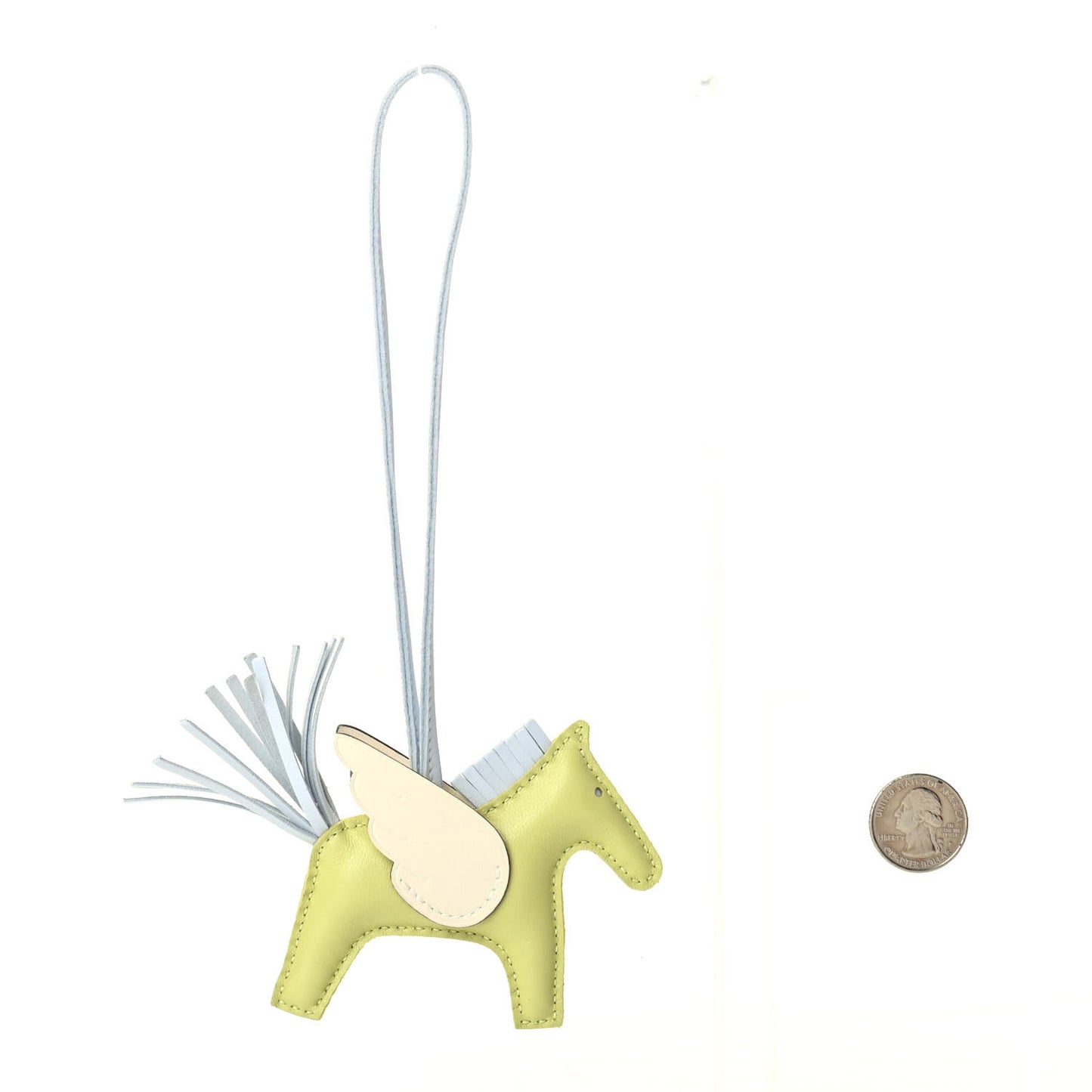 Milo Lambskin Grigri Rodeo Pegase Horse Bag Charm PM Jaune Bourgeon Bleu Brume Nata