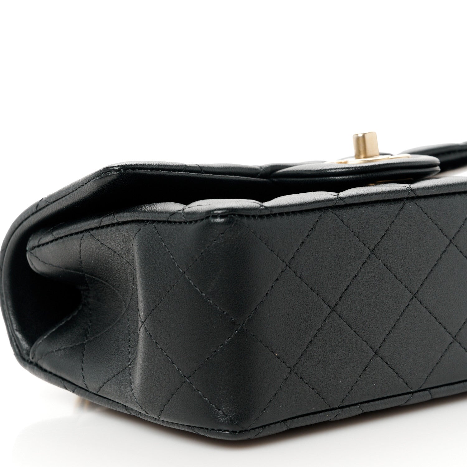 Chanel Lambskin Quilted Metal Mini Top Handle Rectangular Flap Black 10 of 12