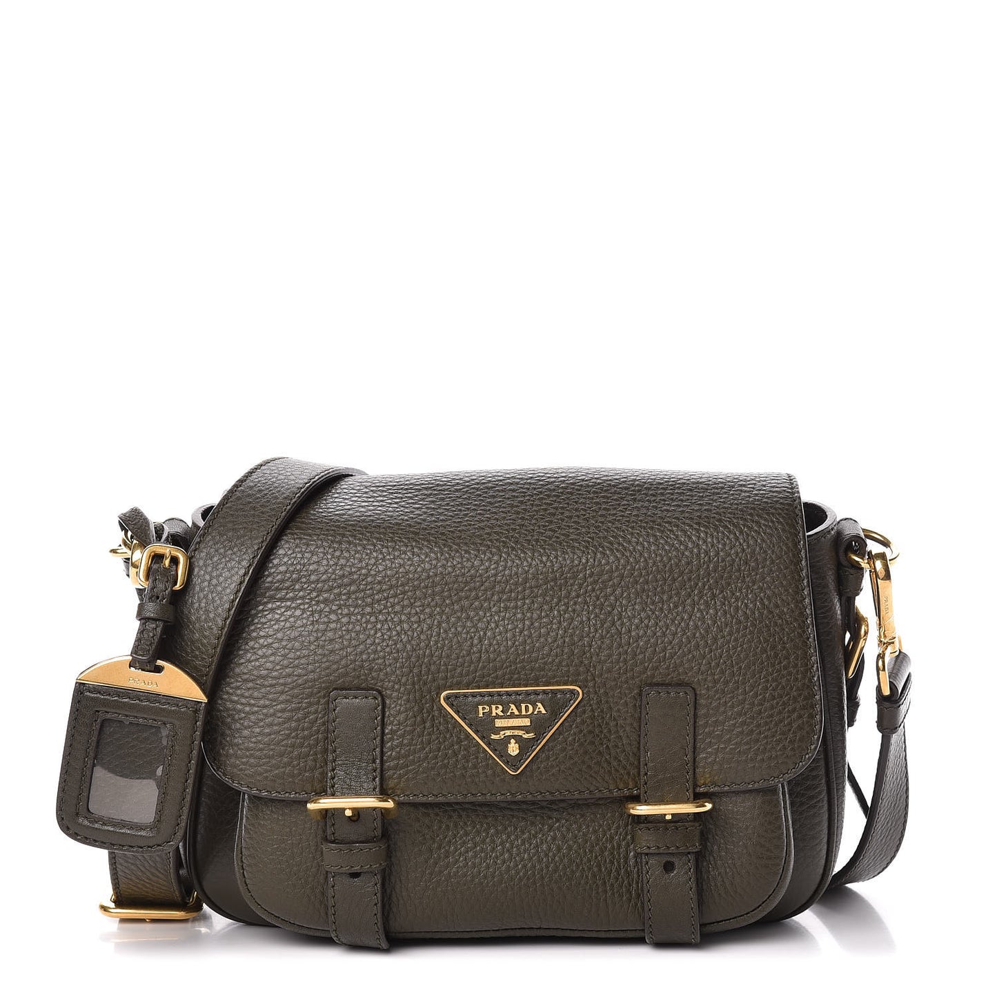 Vitello Daino Messenger Bag Militare