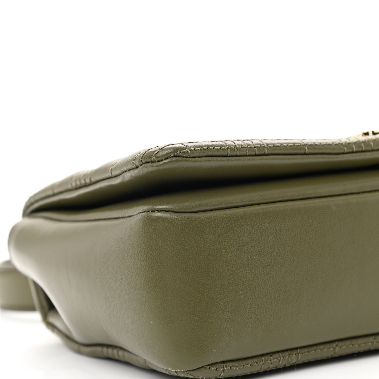 Burberry Lambskin Quilted Small Lola Bag Khaki 9 of 10