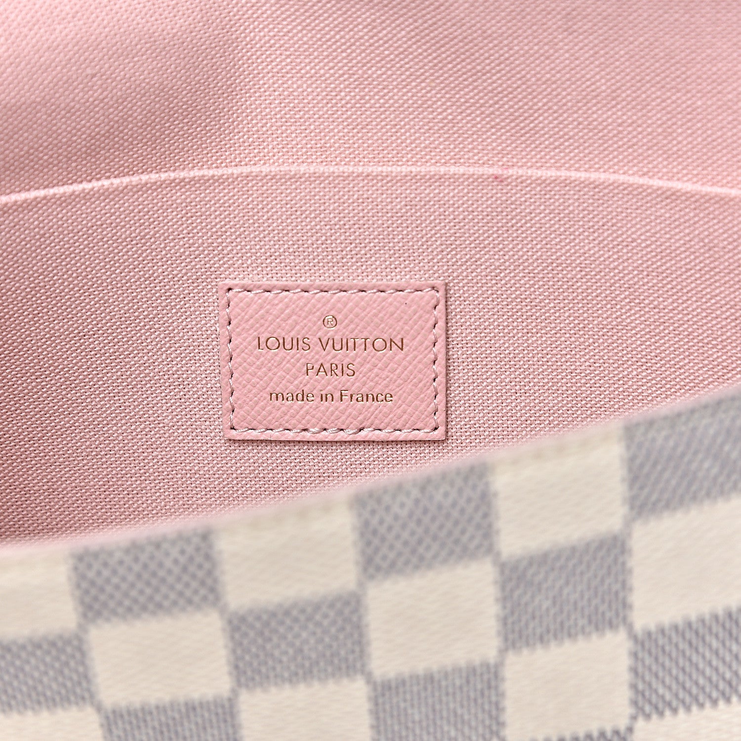 Louis Vuitton Damier Azur Calfskin Pochette Felicie Eau de Rose 7 of 12