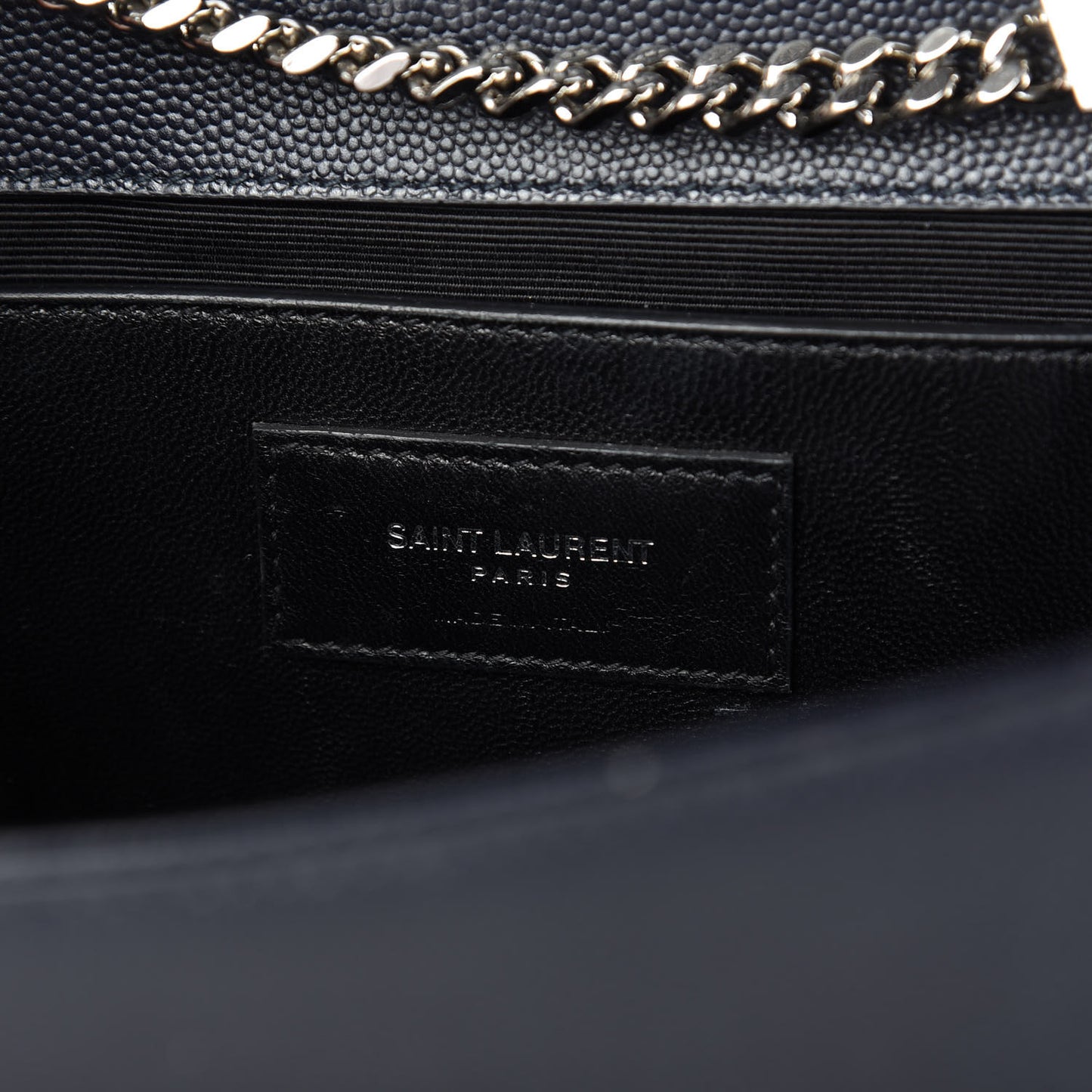 Grain De Poudre Medium Classic Monogram Kate Satchel Deep Marine