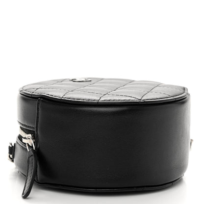 Chanel Lambskin Quilted Round Clutch With Chain Black 4 of 10