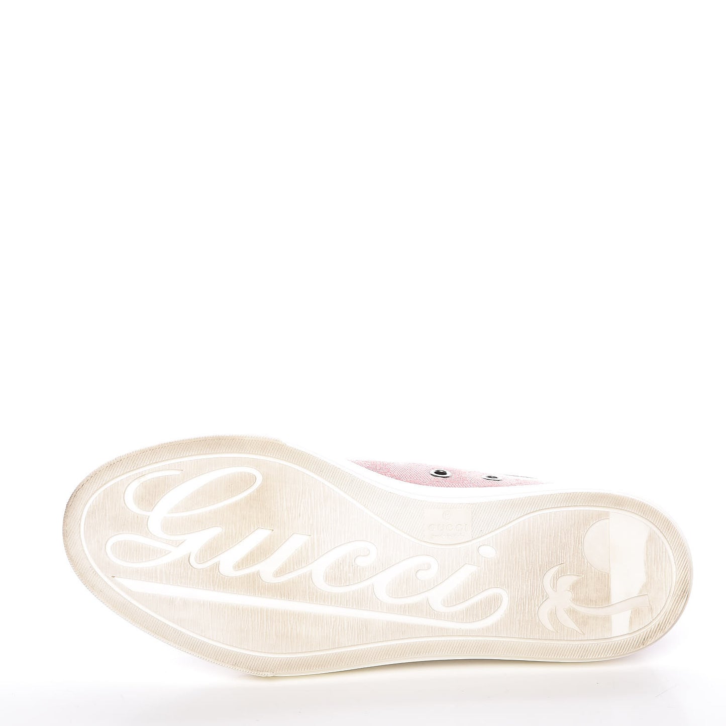 GG Monogram Calfskin Womens Low Top Sneakers 35 Pink Soft Pink