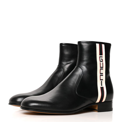 Gucci Calfskin Mens Sport Ankle Boots 8.5 Black 3 of 7