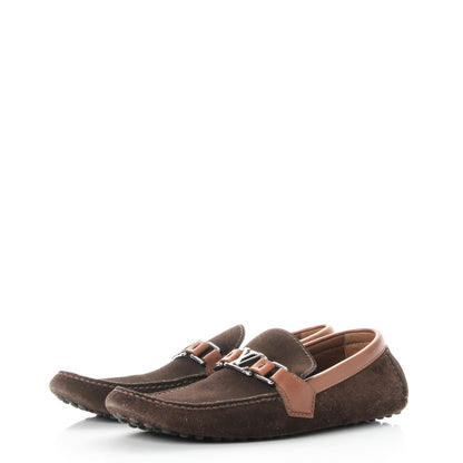 Louis Vuitton Suede Hockenheim Loafers 7 Brown 3 of 10