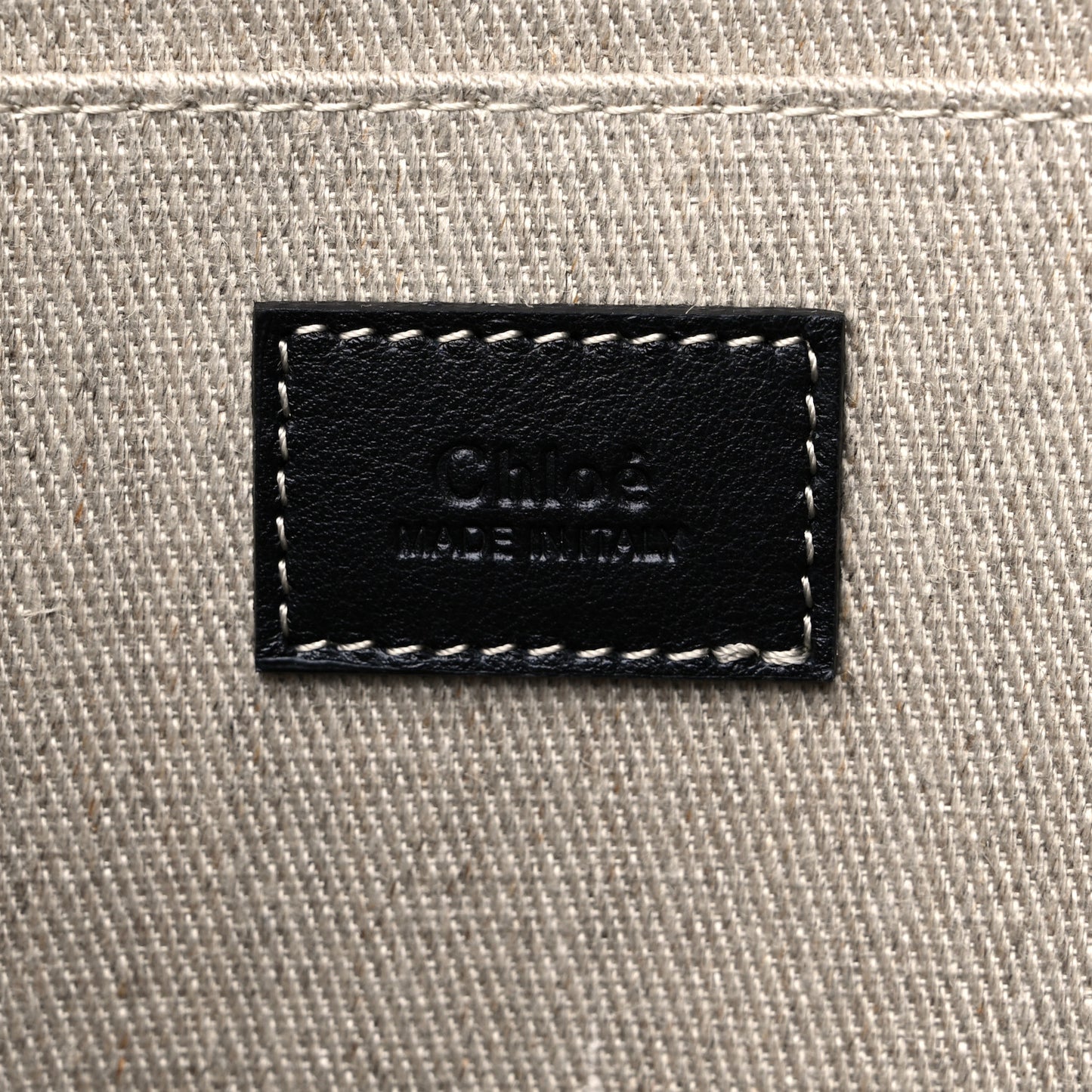 Calfskin Linen Medium Woody Tote Deep Denim