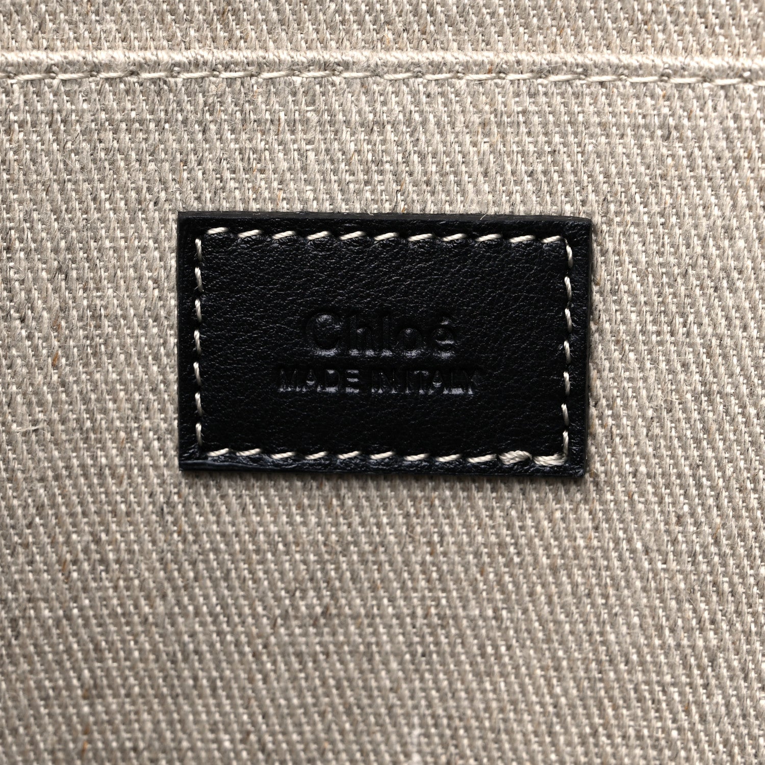 Chloe Calfskin Linen Medium Woody Tote Deep Denim 6 of 9