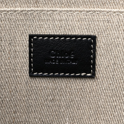 Chloe Calfskin Linen Medium Woody Tote Deep Denim 6 of 9