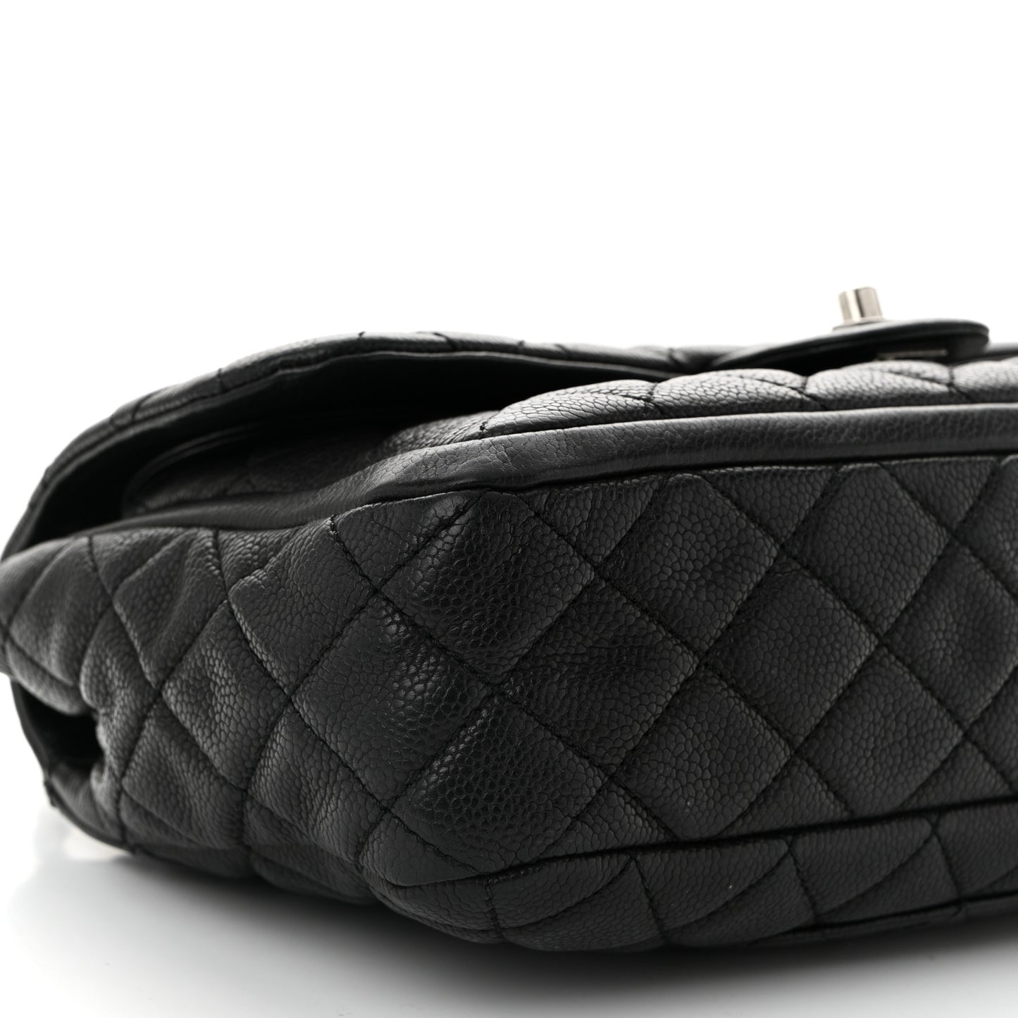 Caviar Quilted Large Now and Forever Flap Black