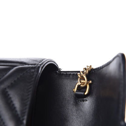 Gucci Calfskin Matelasse Super Mini GG Marmont Shoulder Bag Black 8 of 11