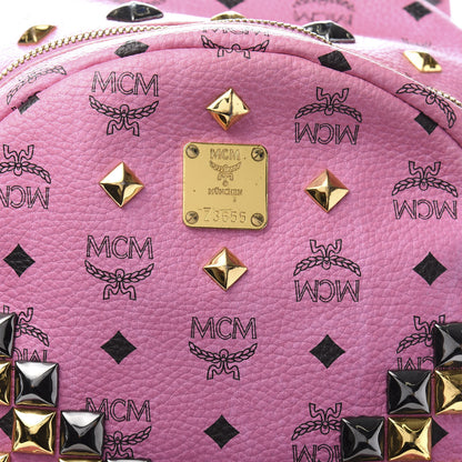 MCM Visetos Studded Medium Stark M Backpack Pink 18 of 18