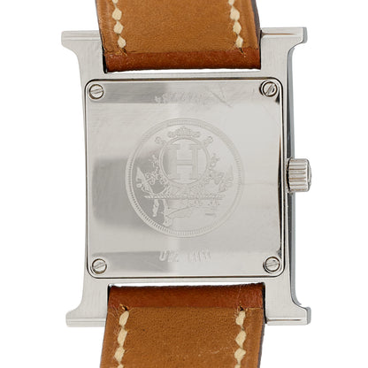 Hermes Stainless Steel Epsom 21mm Heure H Hour Quartz Watch Gold 4 of 5