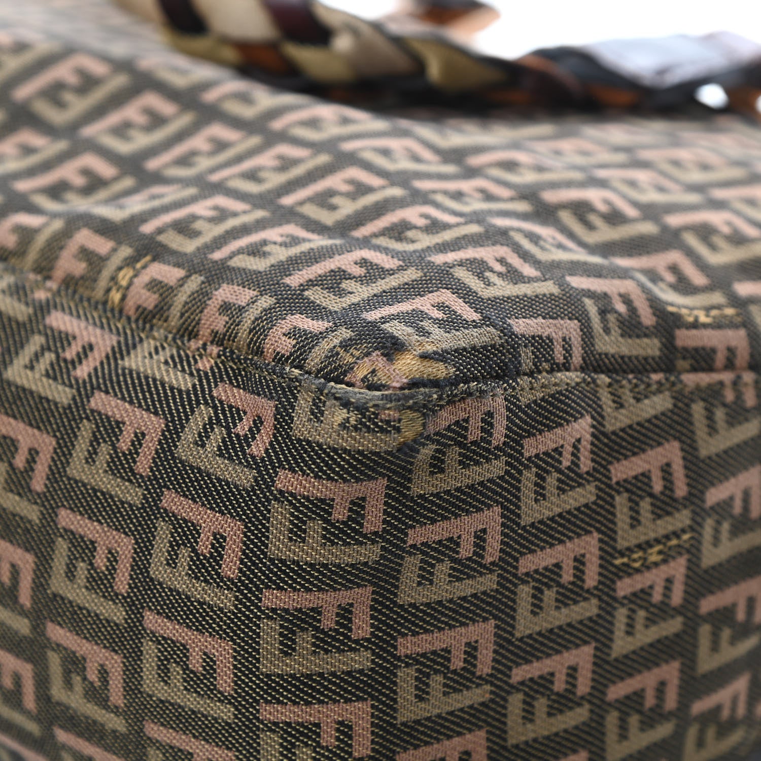 Fendi Zucchino Braided Roll Tote Multicolor 11 of 21