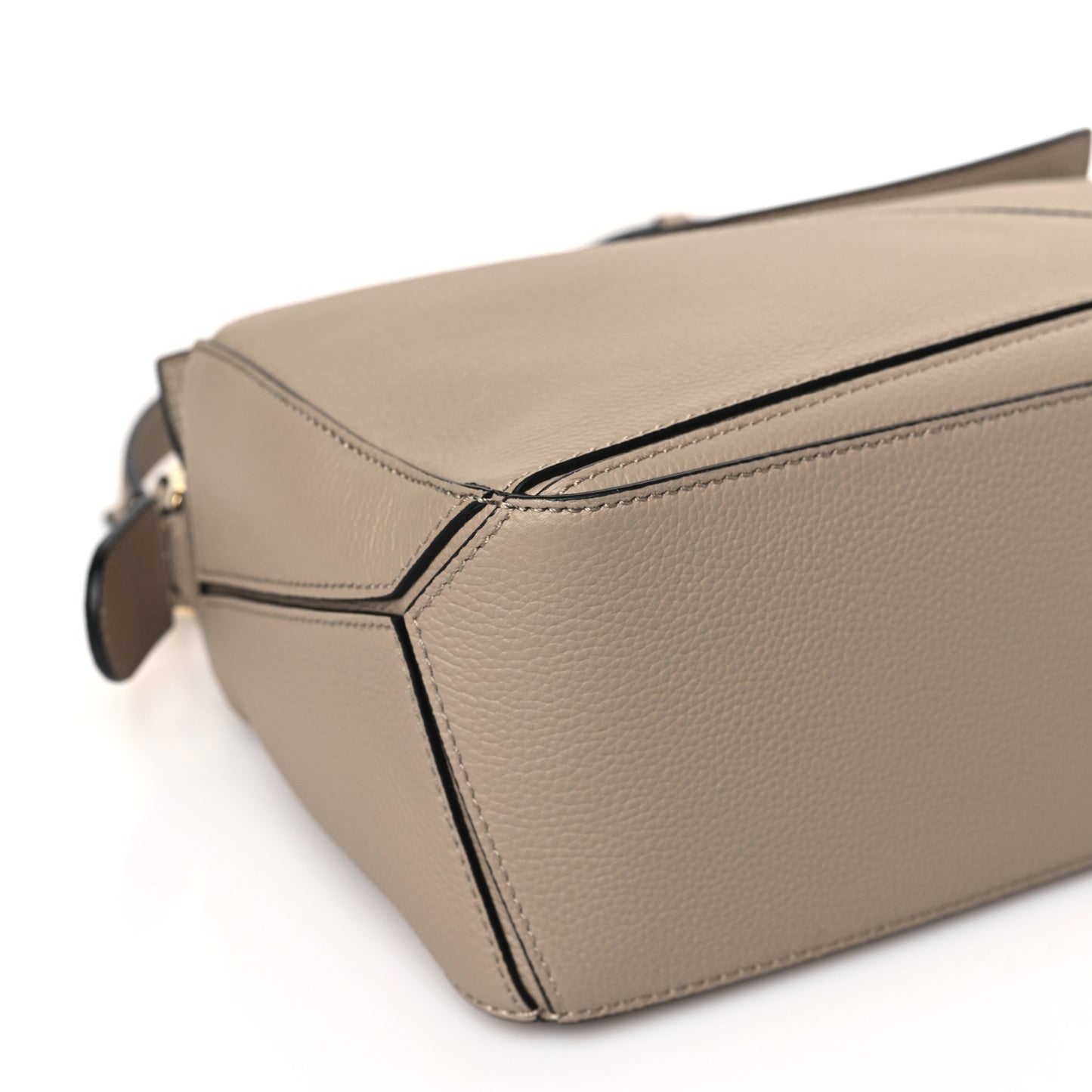 Grained Calfskin Small Puzzle Bag Sand